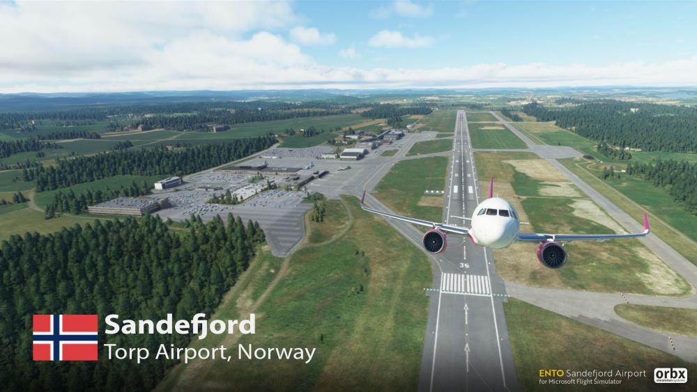 《微软飞行模拟》新机场 挪威桑德尔福德机场细节